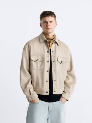 Куртка-рубашка бежевая | 6804297