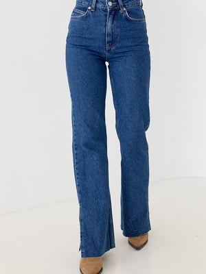 Жіночі прямі джинси з розпорками | 6805614