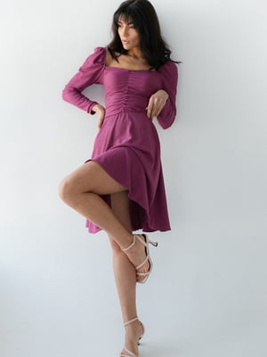 Сукня фіолетова з квадратним вирізом | 6806757