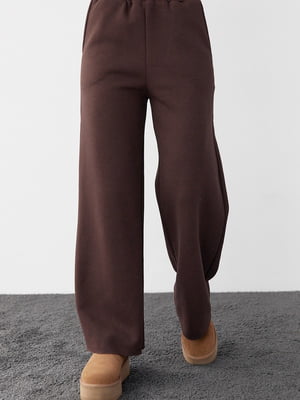 Темно-коричневі штани з начосом | 6807023