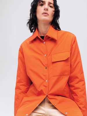 Сорочка помаранчева базової форми “oversize” | 6807734