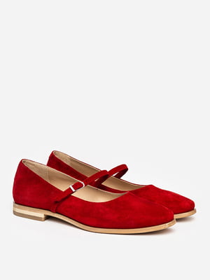 Червоні велюрові туфлі | 6808446