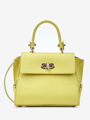 Кожаная сумка кросс-боди лимонного цвета | 6808455