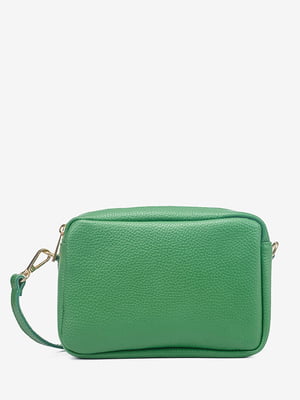 Зелена шкіряна сумка крос-боді | 6808481