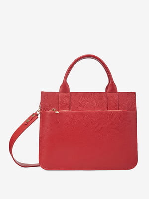 Красная кожаная сумка-тоут | 6808535