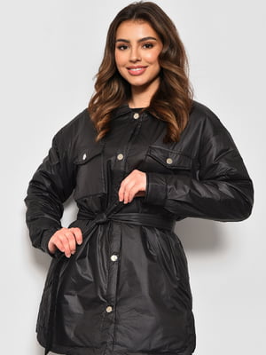 Куртка-пальто демісезонна чорного кольору | 6808724
