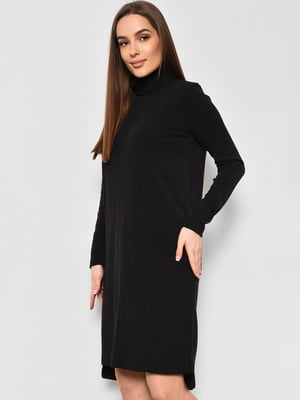 Сукня чорного кольору з довгими рукавами | 6809011