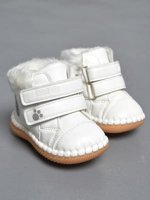 Білі зимові черевики на липучках | 6809082