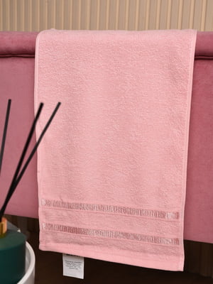 Рушник кухонний махровий рожевого кольору | 6809186