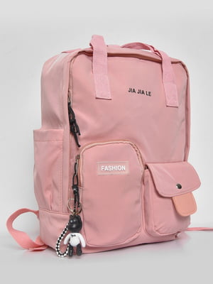 Рюкзак текстильний світло-рожевого кольору | 6809270
