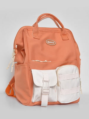 Рюкзак текстильний помаранчевого кольору | 6809272