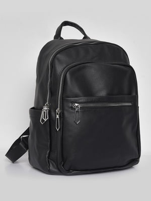 Рюкзак з екошкіри чорного кольору | 6809277