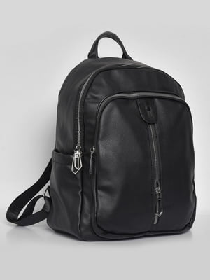 Рюкзак з екошкіри чорного кольору | 6809278