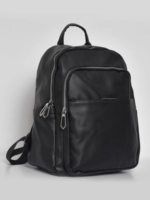 Рюкзак з екошкіри чорного кольору | 6809279