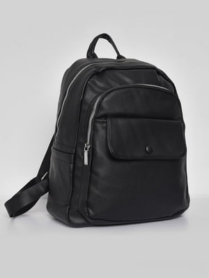 Рюкзак з екошкіри чорного кольору | 6809280