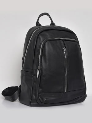 Рюкзак з екошкіри чорного кольору | 6809281