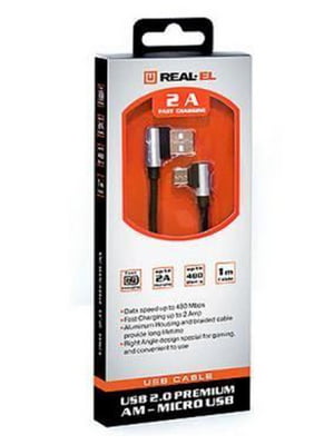 Кабель Real-El USB 2.0 Premium AM-Micro USB (1 м) | 6809433