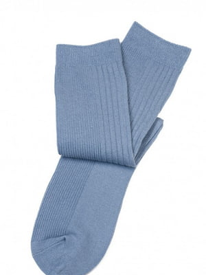 Блакитні шкарпетки з високими манжетами | 6810657