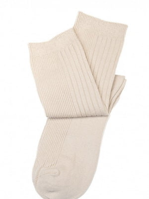 Бежеві шкарпетки з високими манжетами | 6810659