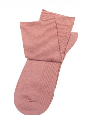 Рожеві фактурні шкарпетки з бавовни | 6810696