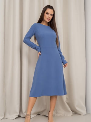 Блакитна сукня класичного силуету | 6810757
