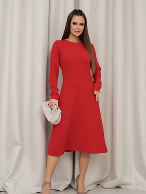 Червона сукня класичного силуету | 6810759