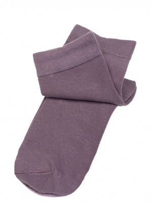 Темно-бузкові однотонні шкарпетки з бавовни | 6810829