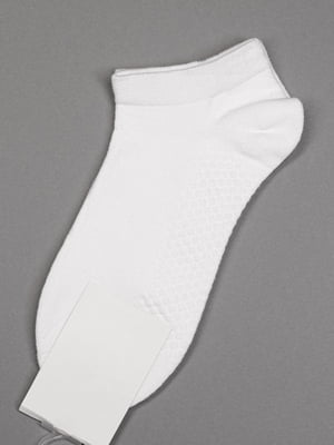 Білі фактурні низькі шкарпетки | 6810835