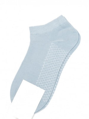 Блакитні фактурні низькі шкарпетки | 6810836