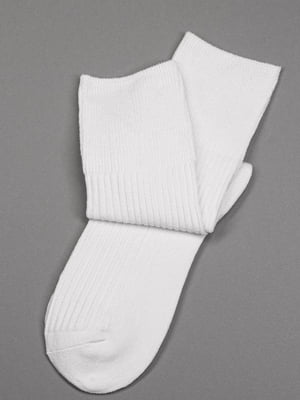 Білі високі шкарпетки з бавовни | 6810849