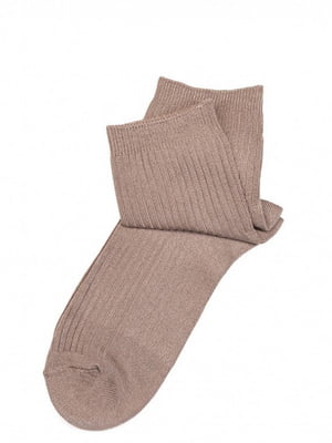 Високі шкарпетки з бавовни коричневого кольору | 6810854