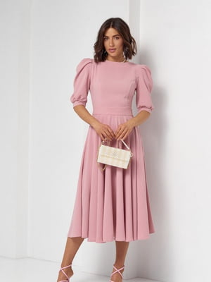 Рожева сукня з декоративною спинкою | 6811107