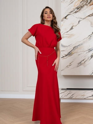 Червона сукня максі довжини | 6811170