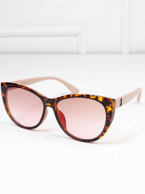 Леопардові сонцезахисні окуляри з рожевими дужками | 6811225