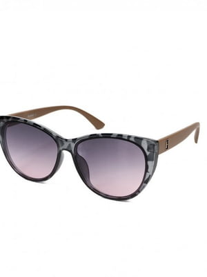 Леопардові сонцезахисні окуляри з бежевими дужками | 6811226