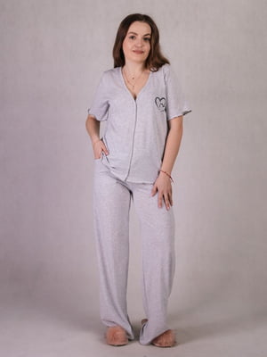 Сіра піжама: сорочка і штани | 6811287