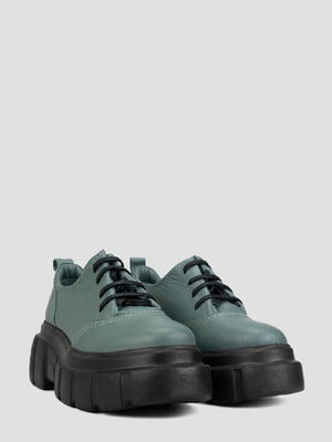 Зелені шкіряні кросівки | 6812084