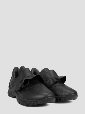 Черные кожаные кроссовки | 6812091