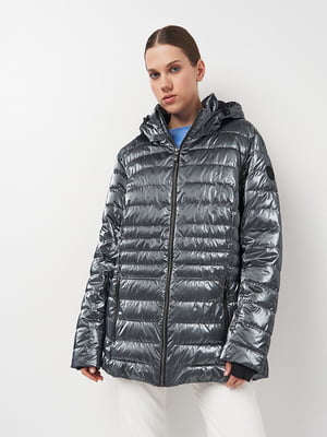 Срібляста лижна куртка на флісовій підкладці | 6811380