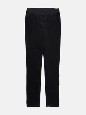 Черные бархатные брюки прямого кроя | 6811439