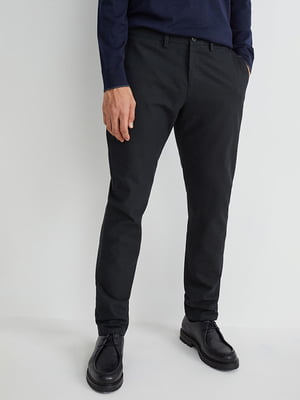 Чорно-сині меланжеві штани | 6811468