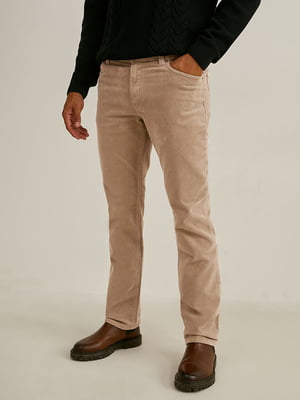 Светло-бежевые вельветовые брюки | 6811474