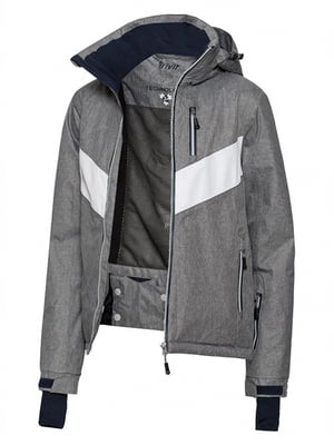 Функціональна куртка кольору сірий меланж для зимових видів спорту | 6811508