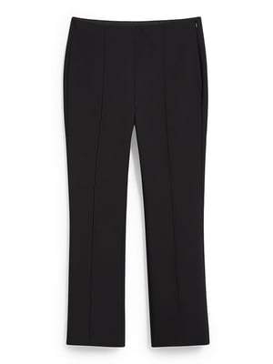 Укороченные черные брюки-клеш | 6811656