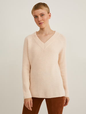 Пуловер кремового цвета | 6811708
