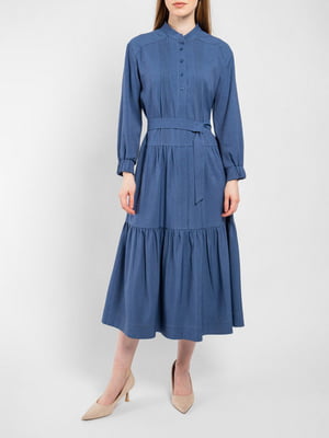Сукня довжини міді синя "Маріанна" | 6765399