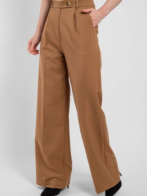 Костюмні штани-палаццо коричневого кольору | 6765430