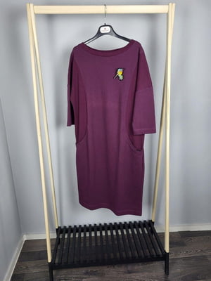 Сукня базова довжини міді фіолетова "Коді" | 6765456