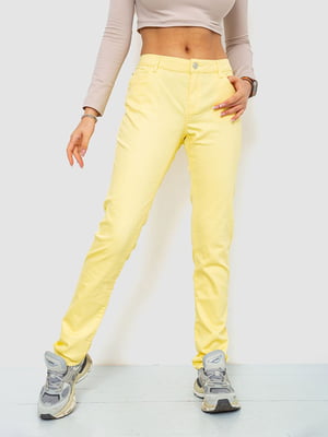 Желтые зауженные брюки | 6810264