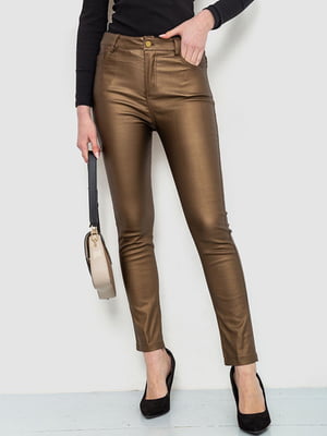 Темно-золотистые обтягивающие брюки | 6810271